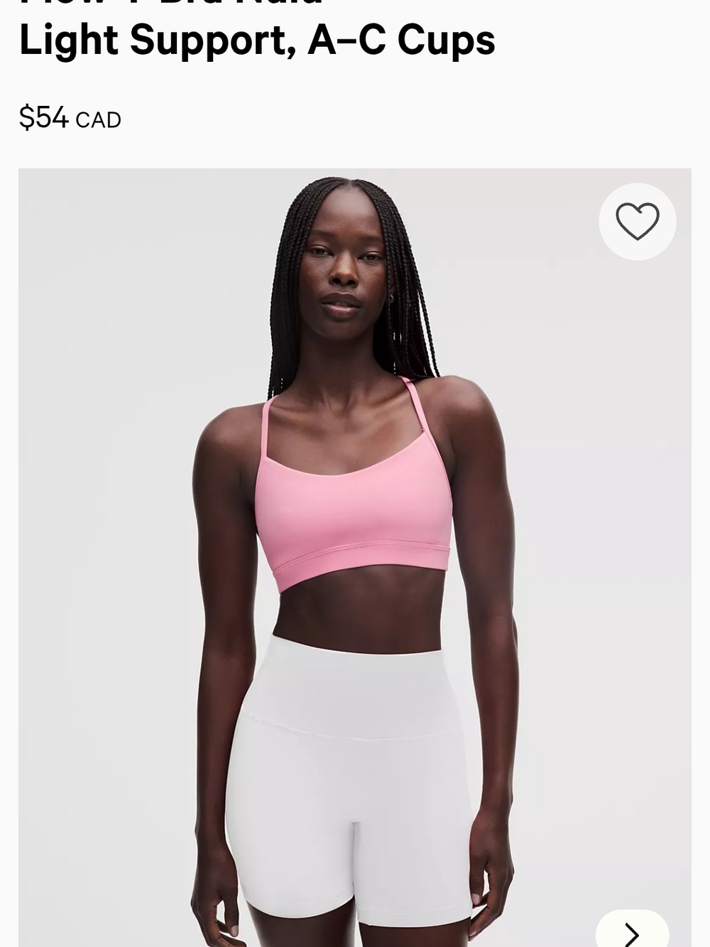 lululemon athletica Pink Light-Support Flow Y Bra Size 6